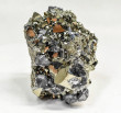 2.59" OCTOHEDRAL PYRITE With GALENA Crystal Cluster Huanzala mine, Peru T735