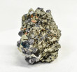 2.59" OCTOHEDRAL PYRITE With GALENA Crystal Cluster Huanzala mine, Peru T735