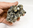 2.63" PYRITE With GALENA Crystal Cluster Huanzala mine, Peru T734