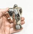 3.77" Polished PYRITE CRYSTAL ANGEL Huanzala mine, Peru T764