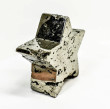 3.85" Polished PYRITE CRYSTAL STAR Huanzala mine, Peru T757