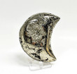 4.29" Polished PYRITE CRYSTAL Half MOON Carving Huanzala mine, Peru T785