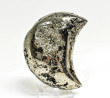4.29" Polished PYRITE CRYSTAL Half MOON Carving Huanzala mine, Peru T785