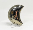 4.25" Polished PYRITE CRYSTAL Half MOON Carving Huanzala mine, Peru T786