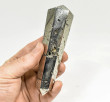 4.84" Polished PYRITE Double Terminated VOGEL 6 sided Huanzala mine, Peru T796