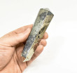 4.84" Polished PYRITE Double Terminated VOGEL 6 sided Huanzala mine, Peru T796