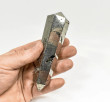 4.72" Polished PYRITE Double Terminated VOGEL 6 sided Huanzala mine, Peru T793