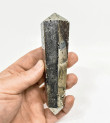 5.03" Polished PYRITE Double Terminated VOGEL 6 sided Huanzala mine, Peru T791
