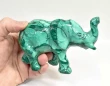 4.68" POLISHED MALACHITE ELEPHANT Animal Carving Congo - cm226