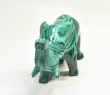 4.80" POLISHED MALACHITE ELEPHANT Animal Carving Congo - cm223