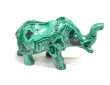4.80" POLISHED MALACHITE ELEPHANT Animal Carving Congo - cm223
