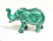 5.15" POLISHED MALACHITE ELEPHANT Animal Carving Congo - cm225