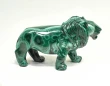 6.06" POLISHED MALACHITE LION Animal Carving Congo - cm218