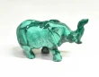 4.37" POLISHED MALACHITE ELEPHANT Animal Carving Congo - cm222