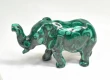 5.11" POLISHED MALACHITE ELEPHANT Animal Carving Congo - cm221