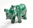 5.11" POLISHED MALACHITE ELEPHANT Animal Carving Congo - cm221