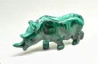 5.94" POLISHED MALACHITE RHINO Animal Carving Congo - cm220