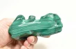 4.29" POLISHED MALACHITE LION Animal Carving Congo - cm219