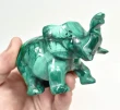 3.70" POLISHED MALACHITE ELEPHANT Animal Carving Congo - cm232