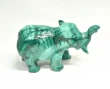 3.70" POLISHED MALACHITE ELEPHANT Animal Carving Congo - cm232
