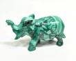 3.70" POLISHED MALACHITE ELEPHANT Animal Carving Congo - cm232