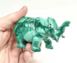 3.70" POLISHED MALACHITE ELEPHANT Animal Carving Congo - cm232