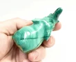 3.18" POLISHED MALACHITE ELEPHANT Animal Carving Congo - cm230