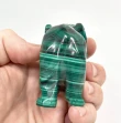 3.34" POLISHED MALACHITE ELEPHANT Animal Carving Congo - cm228
