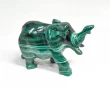 3.34" POLISHED MALACHITE ELEPHANT Animal Carving Congo - cm228