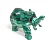 3.34" POLISHED MALACHITE ELEPHANT Animal Carving Congo - cm228