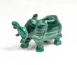 3.34" POLISHED MALACHITE ELEPHANT Animal Carving Congo - cm228