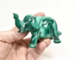 3.34" POLISHED MALACHITE ELEPHANT Animal Carving Congo - cm233
