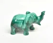 3.34" POLISHED MALACHITE ELEPHANT Animal Carving Congo - cm233