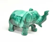 3.34" POLISHED MALACHITE ELEPHANT Animal Carving Congo - cm233