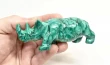 4.40" POLISHED MALACHITE RHINO Animal Carving Congo - cm239