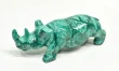 4.40" POLISHED MALACHITE RHINO Animal Carving Congo - cm239