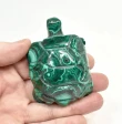 2.67" POLISHED MALACHITE TURTLE Animal Carving Congo - cm240