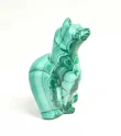 4.01" POLISHED MALACHITE DOG Animal Carving Congo - cm236