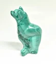 4.01" POLISHED MALACHITE DOG Animal Carving Congo - cm236