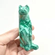 4.01" POLISHED MALACHITE DOG Animal Carving Congo - cm236