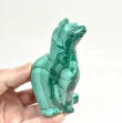 4.01" POLISHED MALACHITE DOG Animal Carving Congo - cm236