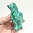 4.01" POLISHED MALACHITE DOG Animal Carving Congo - cm236