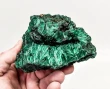 4.05" CHATOYANT FIBROUS MALACHITE With COPPER Mindingi Mine, Congo Q855