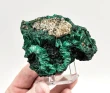 3.89" CHATOYANT FIBROUS MALACHITE With COPPER Mindingi Mine, Congo Q854