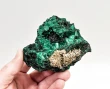 3.89" CHATOYANT FIBROUS MALACHITE With COPPER Mindingi Mine, Congo Q854