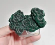 3.18" CHATOYANT FIBROUS Cat Eyes MALACHITE Mindingi Mine, Congo Q858
