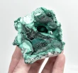 3.93" SPARKLY BOTRYOIDAL MALACHITE Crystal Vug Kalukuluku Mine, Congo Q881