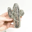 4.56" Polished PYRITE Desert CACTUS Huanzala mine, Peru T803