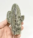 4.68" Polished PYRITE Desert CACTUS Huanzala mine, Peru T806