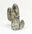 4.84" Polished PYRITE Desert CACTUS Huanzala mine, Peru T802